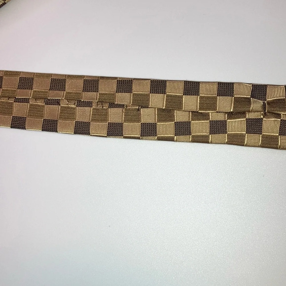 Valerio Garati Checkered 100% Silk Neck Tie Length 60” Width 3-3/4” - Picture 6 of 6